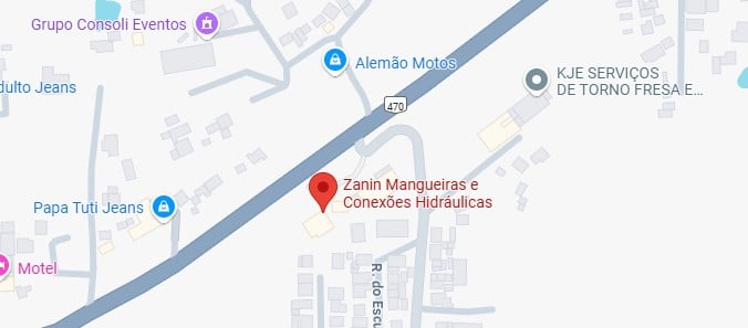 Localização Zanin Mangueiras Rio do Sul
